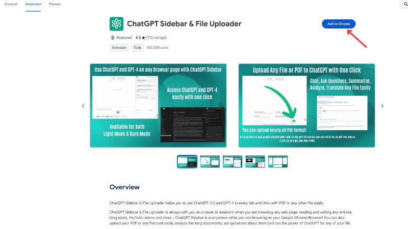 ChatGPT Sidebar Chrome Extension