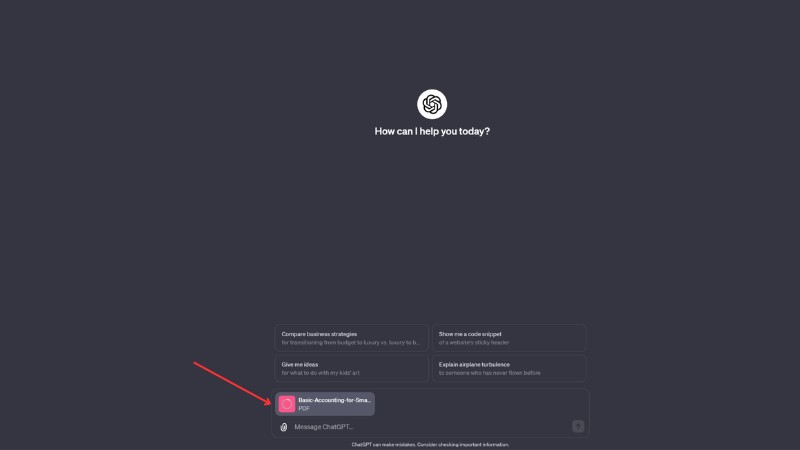 ChatGPT Upload PDF